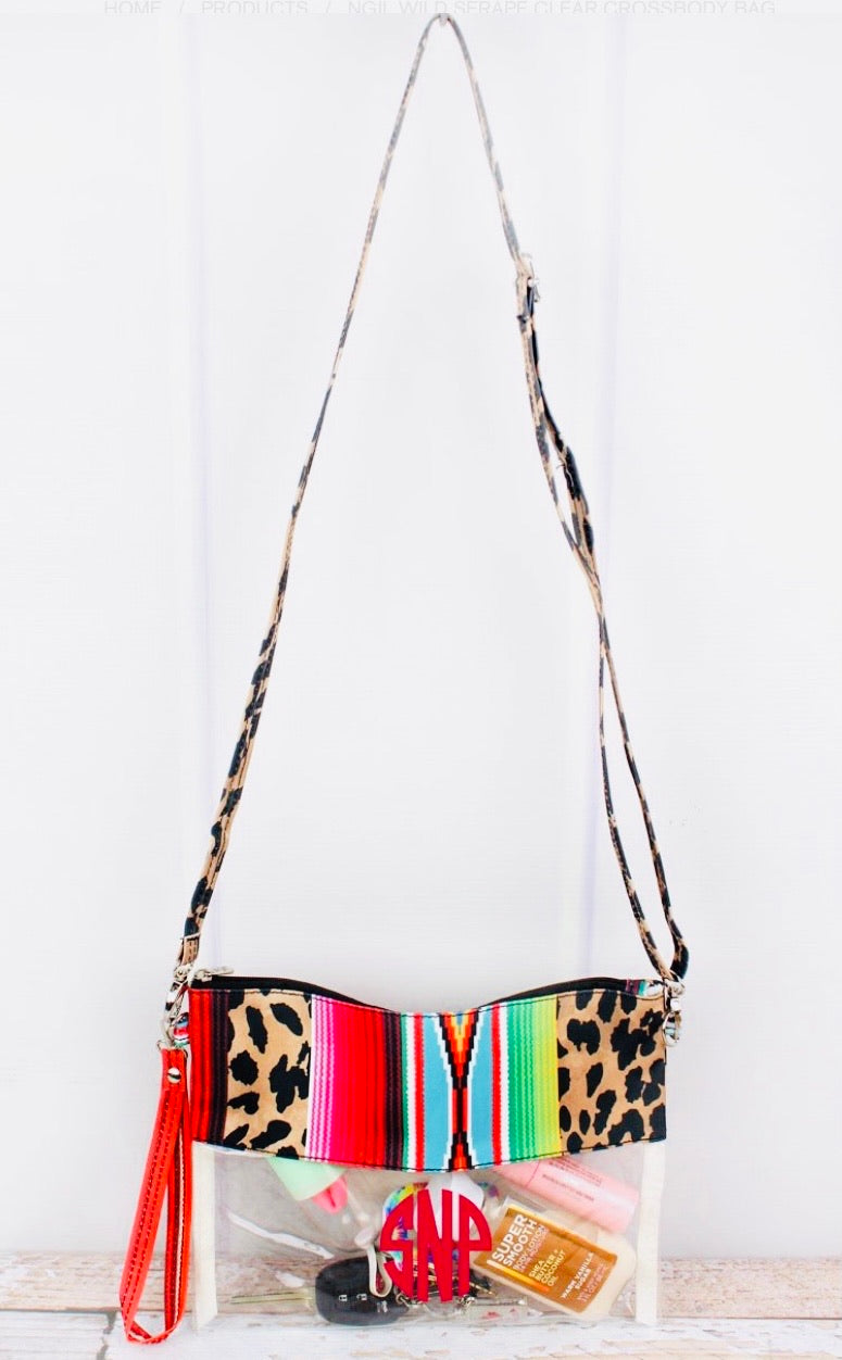 Wild Serape Clear Crossbody Bag