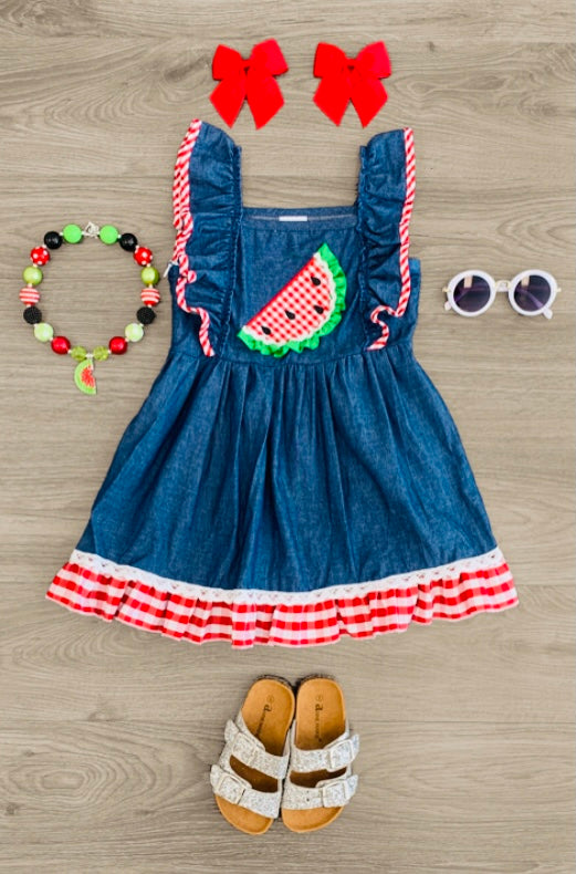 Watermelon Flutter Dress