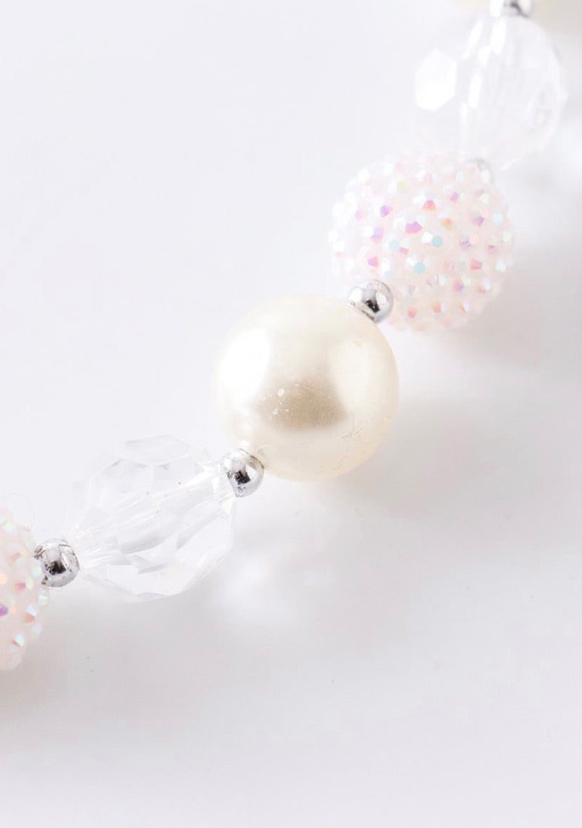 Clear & Pearls Bubble Necklace