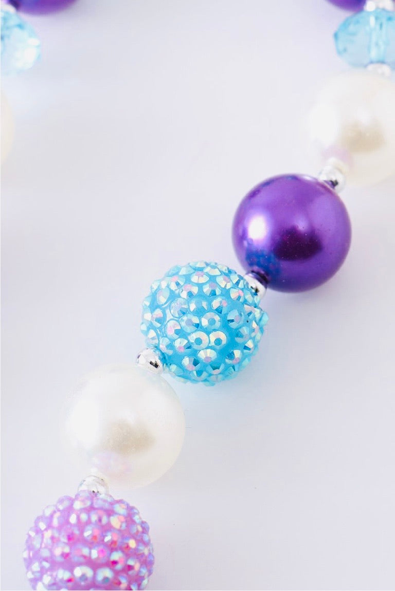 Purple & Aqua Bubble Necklace