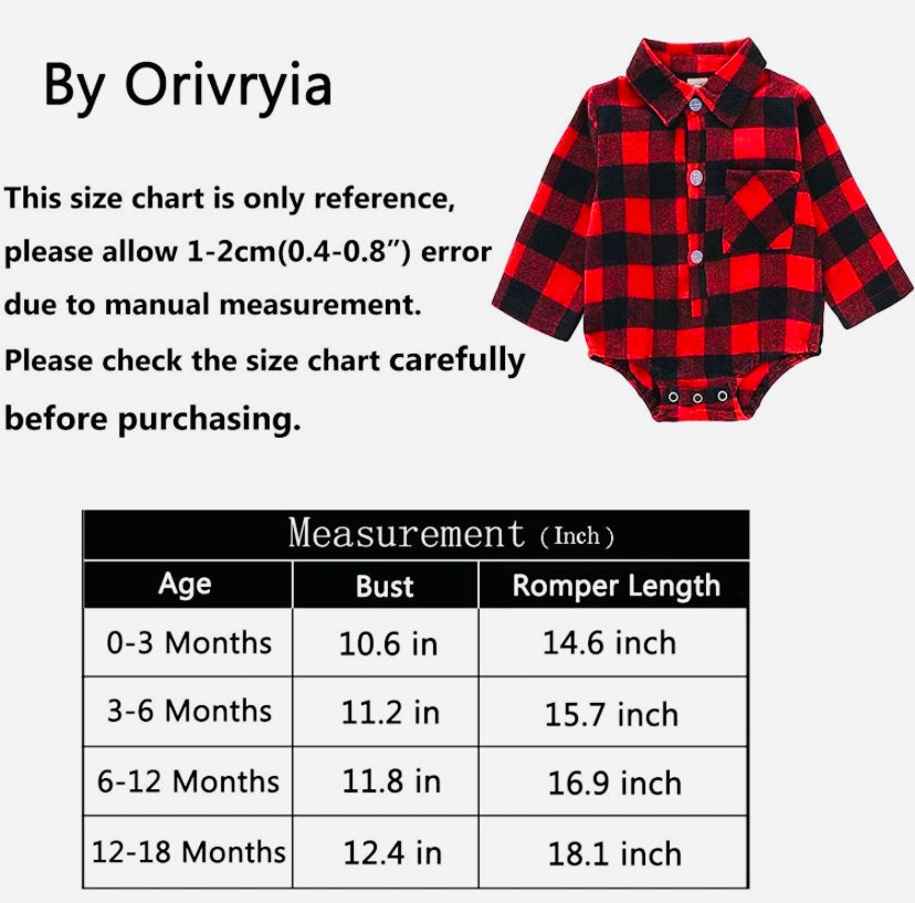 Flannel Deer Print Bodysuit