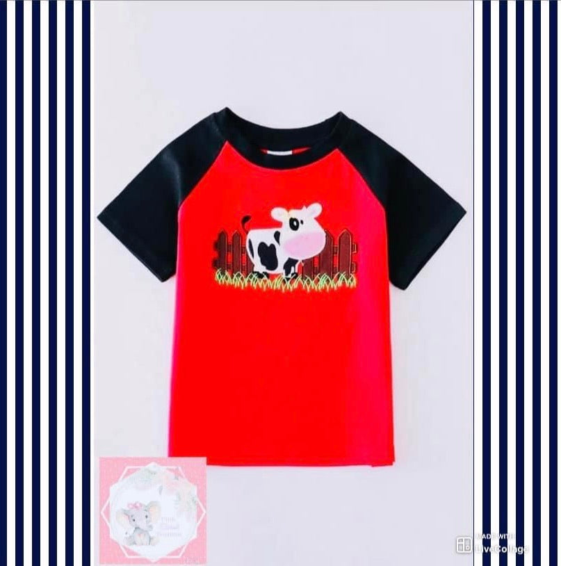 Red Moo Cow Appliqué