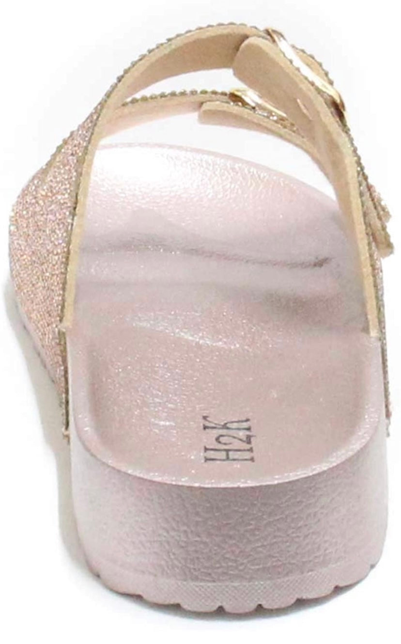Rose Gold Rhinestones Slides